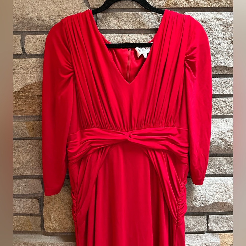 Badgley Mischka Layla Gown Formal Dress Red Maxi size 14 - Picture 4 of 15